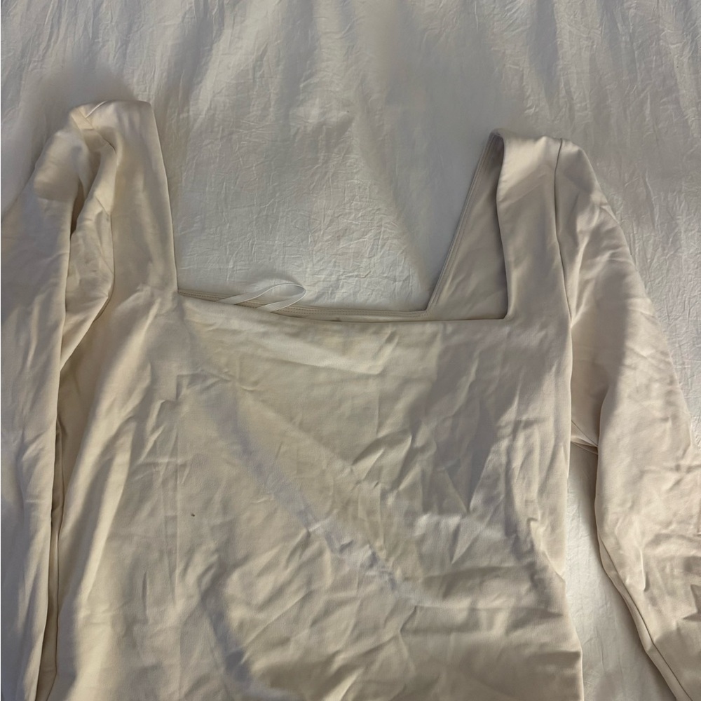 Babaton Cream Square Neck Blouse